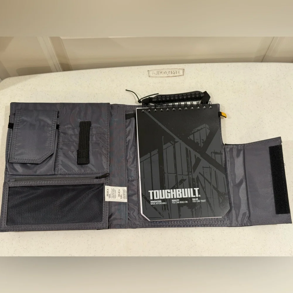 NEW ToughBuilt Black iPad Organizer + Grid Notebook ~ Model # TB -56-IP-C